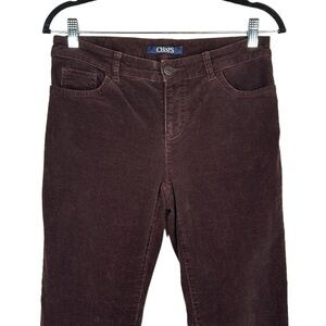 Chaps Chocolate Brown Corduroy Straight Leg Jeans Size 4